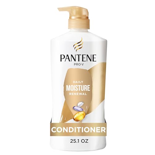Pantene Conditioner, Daily Moisture Renewal - Pro-V Nutrients for Dry, Color-Treated, Straight to Curly Hair, 72 Hour Hydration & Softness, Paraben Beauty and Personal Care Pantene Default Title