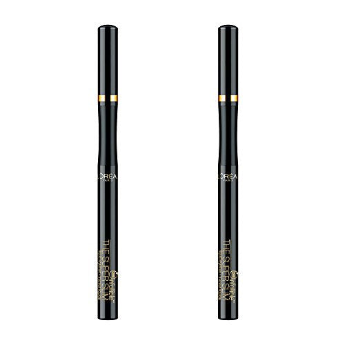 L'Oreal Paris Makeup Infallible Super Slim Long-Lasting Liquid Eyeliner, Ultra-Fine Felt Tip, Quick Drying Formula, Glides on Smoothly, Black, 0.03 fl