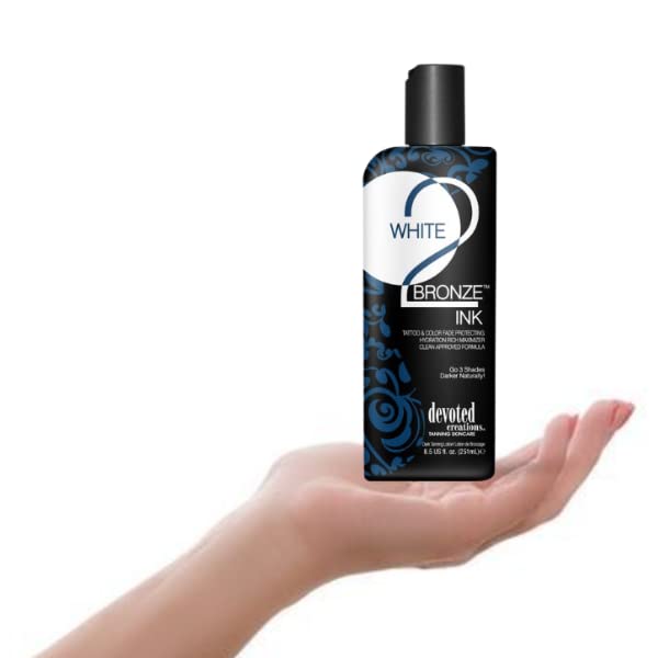 Devoted Creations White 2 Bronze Ink Tattoo and Color Fade Protecting Tanning Lotion 8.5 oz Beauty & Personal Care Devoted Creations