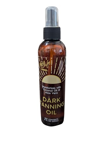 24/7 Life Dark Tanning Oil 8 Oz - Moisturizing Sun Tan Lotion with Coconut Oil & Aloe Vera, Dark Tanning Spray for Deep, Long-Lasting Tan, Hydrating Beauty & Personal Care 24/7 Life