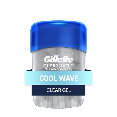 Gillette Antiperspirant and Deodorant for Men, 72hr Sweat & Odor Protection, Long Lasting Freshness, Anti-White Mark Technology, Clear Gel, Cool Wave Beauty and Personal Care Gillette Default Title