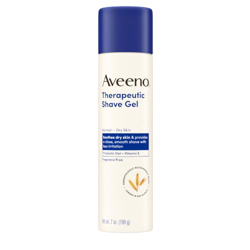 Aveeno Therapeutic Shave Gel for Women & Men, Sensitive Skin Shaving Cream with Prebiotic Oat & Vitamin E, Helps Prevent Razor Bumps & Skin Beauty and Personal Care Aveeno
