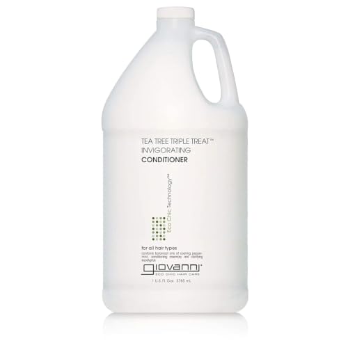 GIOVANNI Tea Tree Triple Treat Invigorating Conditioner, Eucalyptus, 128 oz
