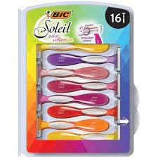 BIC Soleil Color Collection Disposable Razors for Women, 16-Count, 3 Blades - Premium Shaving Razor Set with Aloe Vera and Vitamin E Lubricating Strip Beauty & Personal Care BIC
