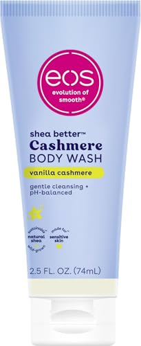 eos Travel Vanilla Cashmere Body Wash- Travel Size Body Wash, Hydrating, Moisturizing, Toiletries, Mini, Shea Butter, 2.5 fl oz Beauty & Personal Care eos