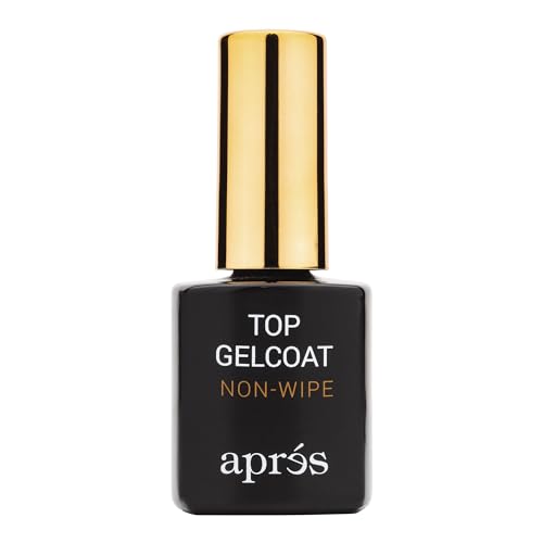 APRÉS Non-Wipe Glossy Top Gelcoat 15ml | HEMA & TPO-Free Gel Nail Polish Soak Off Top Coat Glossy Finish