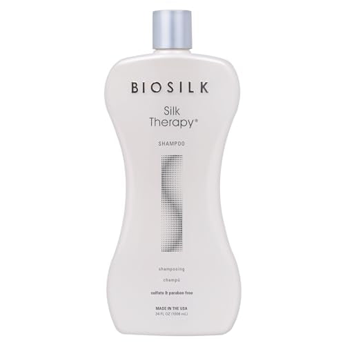 BioSilk Silk Therapy Shampoo, Gentle Hair Cleanser for Healthy, Shiny Hair, Conditions with Silk Proteins & Botanical Extracts, Sulfate-Free Beauty & Personal Care BioSilk