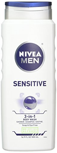 Nivea Men Sensitive 3 in 1 Body Wash - 16.9 Oz, (Pack of 8) Beauty & Personal Care NIVEA MEN