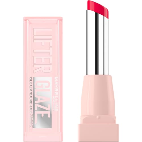 MAYBELLINE Lifter Glaze Oil Balm with Hyaluronic Acid and Hydrating Oil Blend, Lip Balm with 24HRs of Smooth, Moisturizing Shine, Cherry Swirl (Sheer Beauty and Personal Care MAYBELLINE