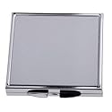 SFS METALIC 1 Square Metal Grey Pocket Mirror Sublimation Dye Heat Transfer Craft Engraved 2.2" x 2.2" Beauty & Personal Care SFS METALIC