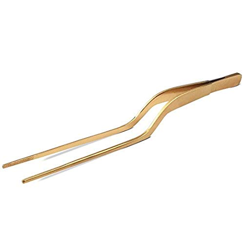 JB Prince Gold Offset Fine Tip Tweezer - 7.8-in Beauty & Personal Care JB Prince