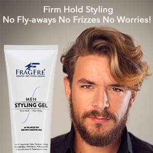 FRAGFRE Men's Firm Hold Hair Gel for Aggressive Styles - Paraben-Free Hypoallergenic Formula for Sensitive Skin, No Irritations - 8 oz Beauty & Personal Care FRAGFRE