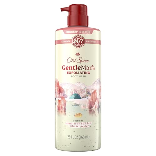 Old Spice GentleMan's Exfoliating & Moisturizing Body Wash for Men, 24/7 Shower Fresh with Long Lasting Scent, Renewing Vitamin B3 Blend, Himalayan Beauty & Personal Care Old Spice