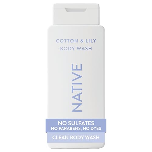 Native Cotton & Lily Scent 24-Hr Refreshing Clean Body Wash for Women & Men, for All Skin Types Incl. Sensitive, Leaves Skin Feeling Clean & Soft Beauty & Personal Care Native