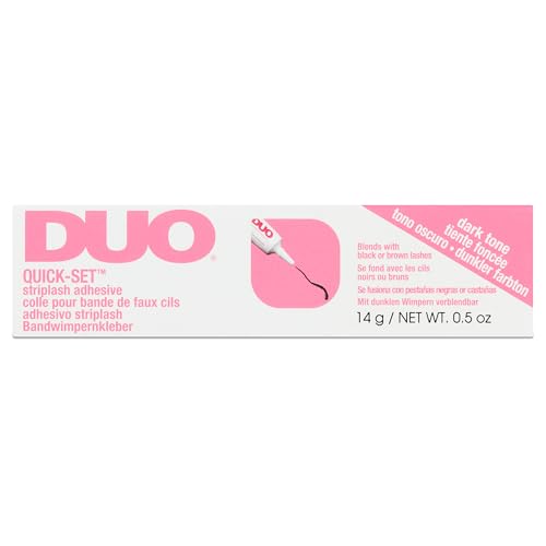 DUO Quick-Set Strong Hold Eyelash Lash Glue - Dark Tone, Waterproof, Fast Drying Strip Lash Adhesive for Black & Brown Lashes, 0.5 oz Beauty & Personal Care DUO