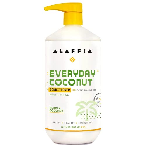 Alaffia EveryDay Coconut Conditioner, Ultra Hydrating Conditioner for Normal to Dry Hair. Made with Fair Trade Coconut Oil and Ginger. Cruelty Free Beauty & Personal Care Alaffia