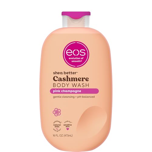 eos Cashmere Body Wash - Pink Champagne, Moisturizing Body Wash, Creamy Gel Formula, with Shea Butter, Glycerin, Vitamin E, pH Balanced, Sensitive Beauty & Personal Care eos