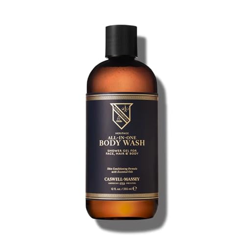 Caswell-Massey Heritage All-in-1 Body Wash, Use as a Face Wash, Beard Wash, Shampoo, Body Wash & Shave Gel, Signature Heritage Soap for Men, 12 Fl Oz Beauty & Personal Care Caswell-Massey