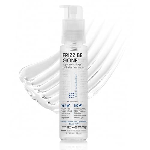 GIOVANNI ECO CHIC Frizz Be Gone - Super Smoothing Anti-Frizz Hair Serum, Adds Shine, Seals in Color, Infused with Natural Botanical Ingredients, Salon Beauty & Personal Care GIOVANNI