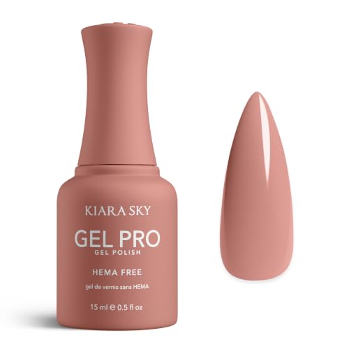 KIARA SKY Gel Pro HEMA-Free Gel Nail Polish | Full Coverage, 28+ Day Wear, Self-Leveling, UV/LED Soak-Off, 0.5 fl oz | Beige Magnet #015