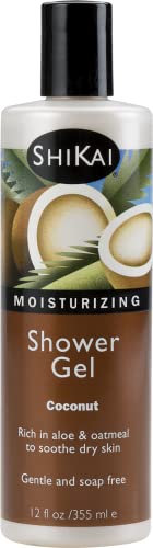ShiKai - Daily Moisturizing Shower Gel (Coconut, 12 oz) | Gentle Soap-free Formula | With Aloe Vera & Oatmeal for Soft, Healthy Skin | Dry Skin Relief Beauty & Personal Care ShiKai