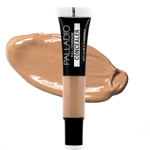 Palladio Full Coverage Concealer - Creamy Face & Under Eye Formula, Disguises Dark Circles, Blemishes, Fine Lines, Evens Skin Tone (Macchiato) Beauty & Personal Care Palladio