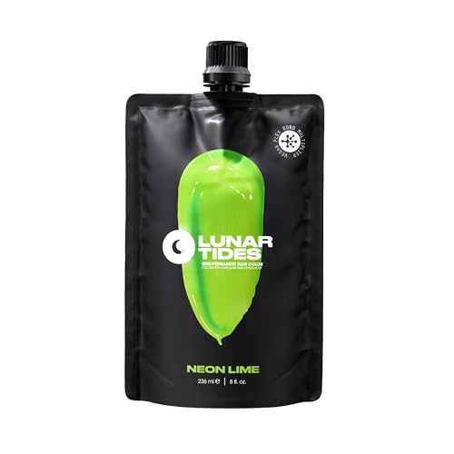 Lunar Tides Semi-Permanent Hair Color (43 colors) (Neon Lime, 8 fl. oz.) Beauty & Personal Care Lunar Tides
