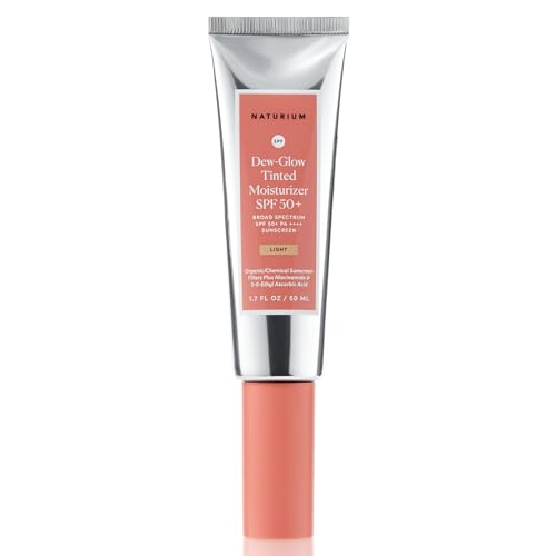 Naturium Dew-Glow Tinted Moisturizer SPF 50+ Light, Daily Moisturizing Sunscreen & Face Primer with Tint, Skin Protector with Dewy Finish, 1.7 oz Beauty & Personal Care Naturium