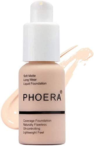 ABRUS PHOERA Full Coverage Foundation, Soft Matte, Oil Control Concealer, Foundation Makeup Flawless Cream Smooth Long Lasting 24HR Waterproof Beauty & Personal Care ABRUS