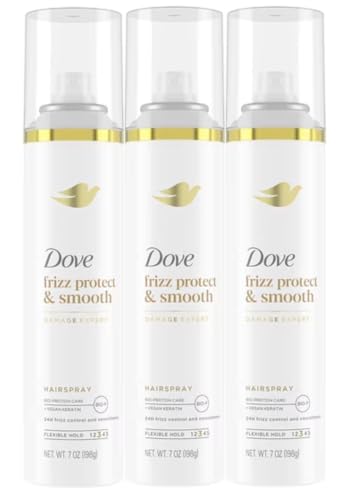 Dove Extra Hold Styling Hairspray, Smooth & Protect Against Frizz & Humidity, 24-Hour Flexible Hold, Anti-Frizz Hair Spray, 7 oz (Pack of 3) Beauty & Personal Care Dove