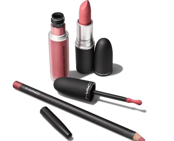 M.A.C Powdered Snow Powder Kiss Lip Kit - Pink Beauty & Personal Care MAC
