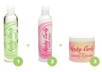 Kinky Curly Combo! (Come Clean 8oz & Knot Today & Curling Custard 8oz) Beauty & Personal Care Kinky Curly