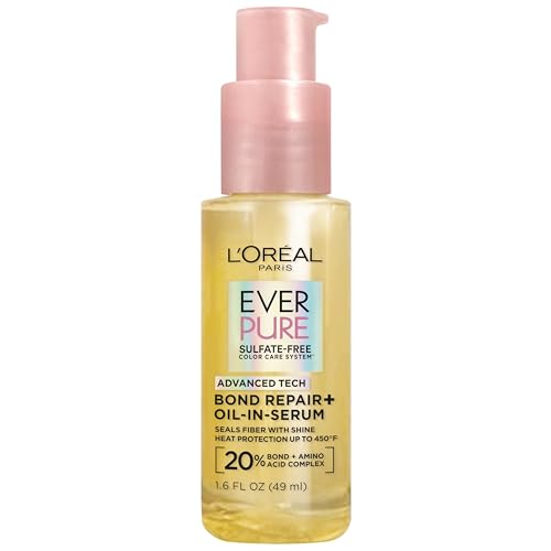 L'Oreal Paris Bond Repair+ Hair Oil-in-Serum, Heat Protectant to Strengthen Damaged, Color-Treated Hair, Provides Intense Shine and Frizz Control Beauty & Personal Care L'Oreal Paris