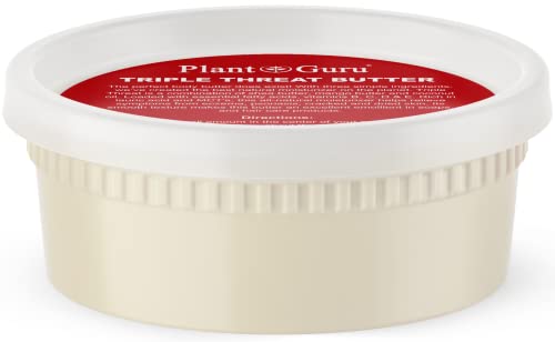 Plant Guru Triple Threat Body Butter 8 oz. - Blend of Shea, Mango & Coconut Oil - 100% Pure Natural Raw Unrefined Moisturizer For Dry Skin, Face Beauty & Personal Care Plant Guru