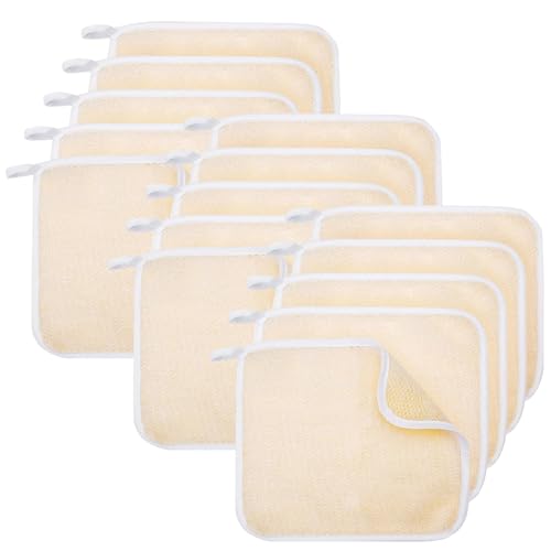 15 Count Exfoliating Washcloth for Body and Face Facial Wash Cloths Bath Scrub Soft Weave Loofah Towel Exfoliate Bath Towel Remove Dead Skin Wash Beauty and Personal Care Plmmwd