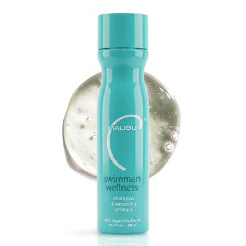 Malibu C Swimmers Wellness Clarifying Shampoo for Chlorine & Hair Build Up - Adults & Kids Swim Shampoo to Help Protect Against Pool Element Damage,