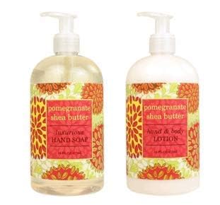 Greenwich Bay Trading Company Botanical Collection Bundle: Pomegranate Shea Butter - 16 Ounce Shea Butter Lotion & 16 Ounce Hand Soap Beauty & Personal Care Greenwich Bay Trading Company