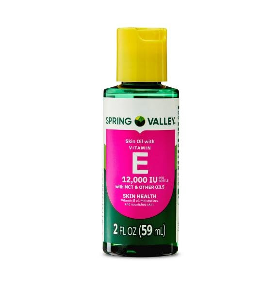 Spring Valley Vitamin E Oil with Keratin, 12,000 IU, Skin Care Moisturizer, 2 fl oz | Moisturizing Oil for Healthy, Smooth & Hydrated Skin | Beauty & Personal Care H4U