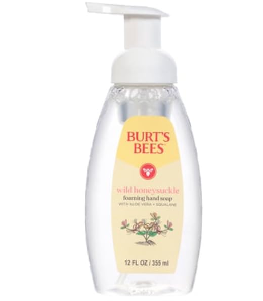 Burt's Bees Moisturizing Liquid Hand Soap Pump - Natural Hand Wash for Bathroom and Kitchen, Soft on Hands, Luxury Fragrance, Wild Honeysuckle Scent Beauty & Personal Care Burt's Bees