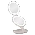 Zadro 4.5" Round LED Compact Mirror 10X/1X Travel Mirror with Lights and Magnification 3 AAA batteries LED Makeup Mirror Beauty & Personal Care Zadro