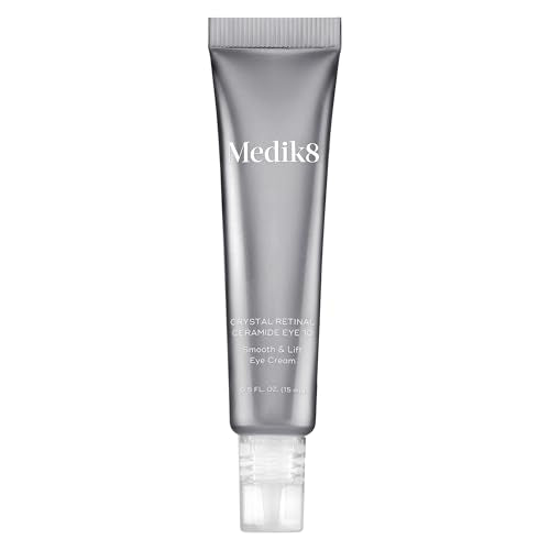 Medik8 Crystal Retinal Ceramide Eye 10 - Lifting Eye Cream with Vitamin A - Smoothing Under Eye Cream for Wrinkles and Sensitive Skin - 0.5 oz