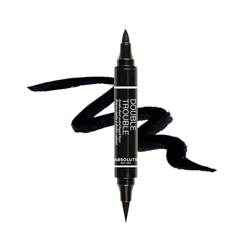 Absolute New York Double Trouble Liner Super Slim Angled Tip Double Ended Liner Beauty & Personal Care Absolute New York