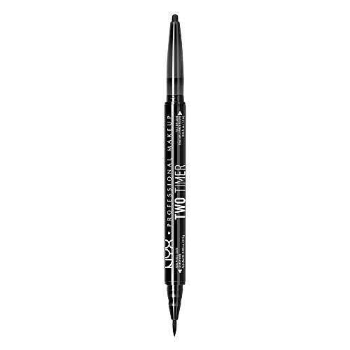 NYX PROFESSIONAL MAKEUP Two-Timer Dual Ended Eyeliner, Eyeliner Pencil, Jet Black Beauty & Personal Care NYX PROFESSIONAL MAKEUP
