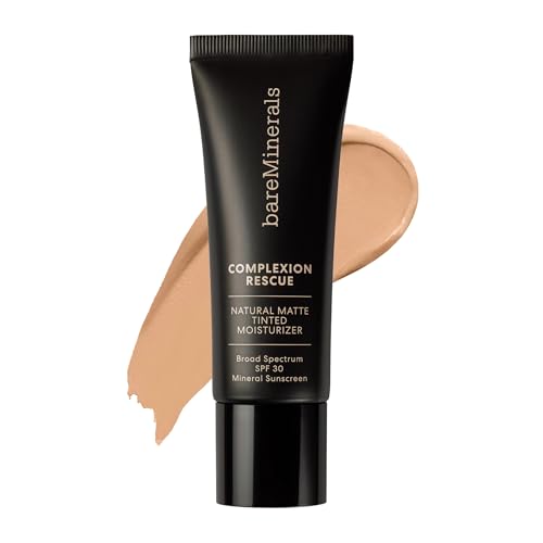 Complexion Rescue Natural Matte Tinted Moisturizer, Suede 04, Vegan, Cruelty-Free & Dermatologist-Tested Beauty & Personal Care bareMinerals