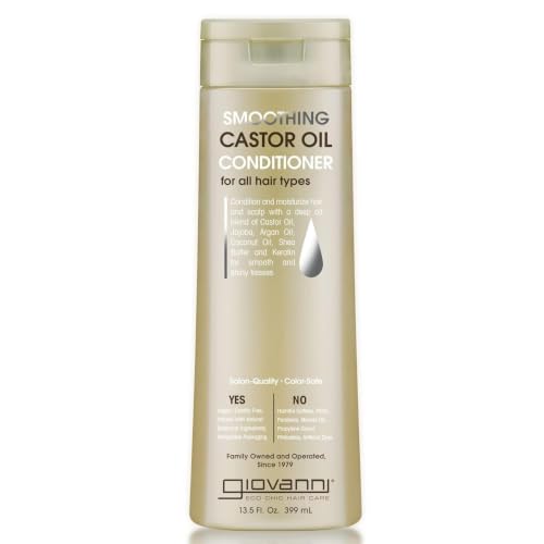 GIOVANNI Smoothing Castor Oil Conditioner, All Hair Types, Jojoba, 13.5 oz