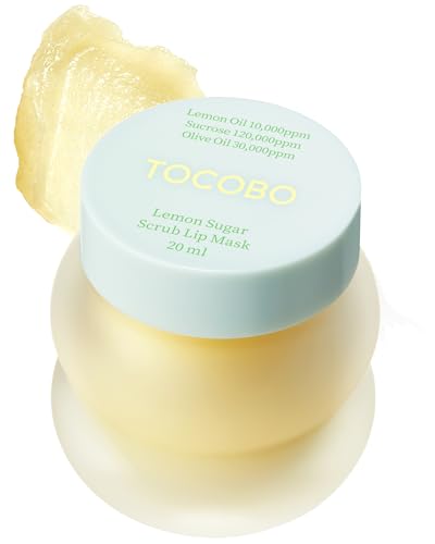 TOCOBO Lemon Sugar Lip Mask - No-Wash Overnight Lip Scrub & Sleeping Mask - Melting Sugar Crystals + Lemon Oil Exfoliating Treatment for Dry, Flaky Beauty and Personal Care TOCOBO
