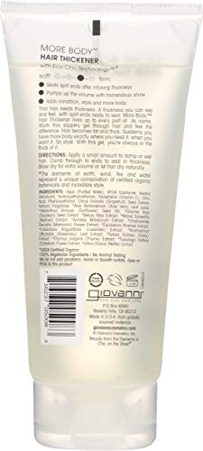 GIOVANNI COSMETICS More Body Hair Thickener Volumizing Styling GEL - More Body And Thickness Exactly Where You Need It And Want It (6.8 Ounce/200 Beauty & Personal Care GIOVANNI