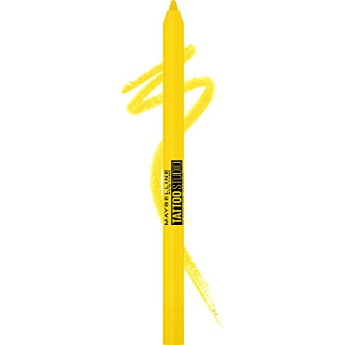 MAYBELLINE New York Tattoo Studio Long-Lasting Sharpenable Eyeliner Pencil, Glide on Smooth Gel Pigments with 36 Hour Wear, Waterproof Citrus Charge Beauty & Personal Care MAYBELLINE