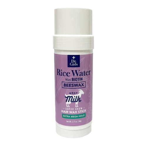 Dr.Girls Rice Water Extra Mega Hold Hair Beeswax Stick 2.11oz/ 60g (Goat Milk) Beauty & Personal Care Dr.Girls
