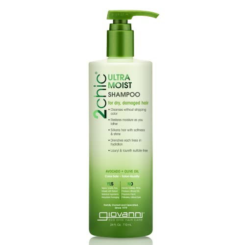 GIOVANNI 2chic Ultra-Moist Shampoo - Avocado & Olive Oil, Creamy Hydration Formula, Enriched with Aloe Vera, Shea Butter, Botanical Extracts, No Beauty & Personal Care GIOVANNI